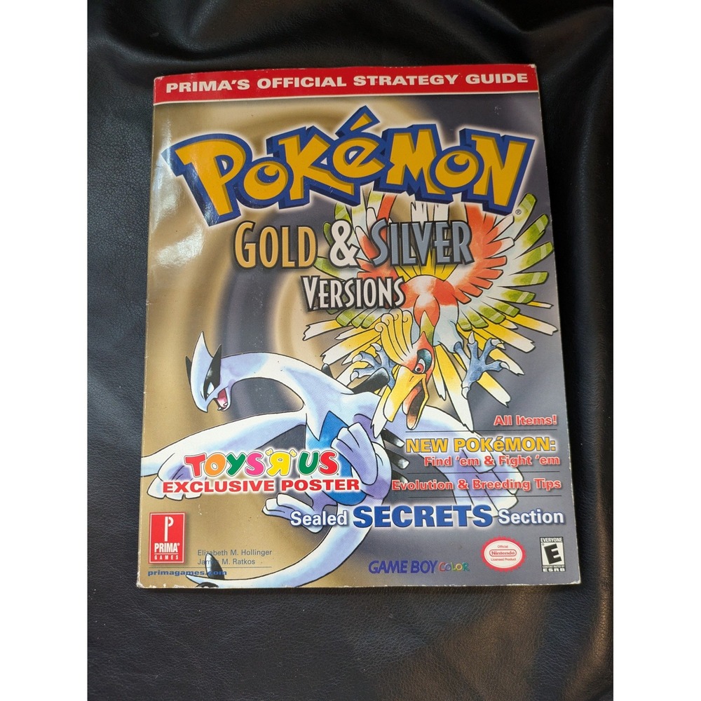 Pokemon Gold and Silver Prima Strategy Guide Game Boy Color Poster Toys R Us